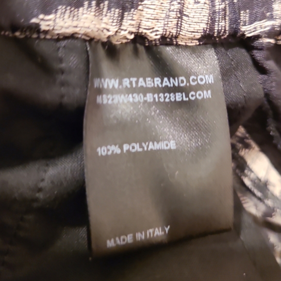 RtA |‎ Black Patchwork Patterned Shorts in Size Medium - Picture 6 of 6